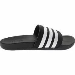 Adidas Adilette Cloudfoam Plus Logo Slides Sandals - Womens Black Black White