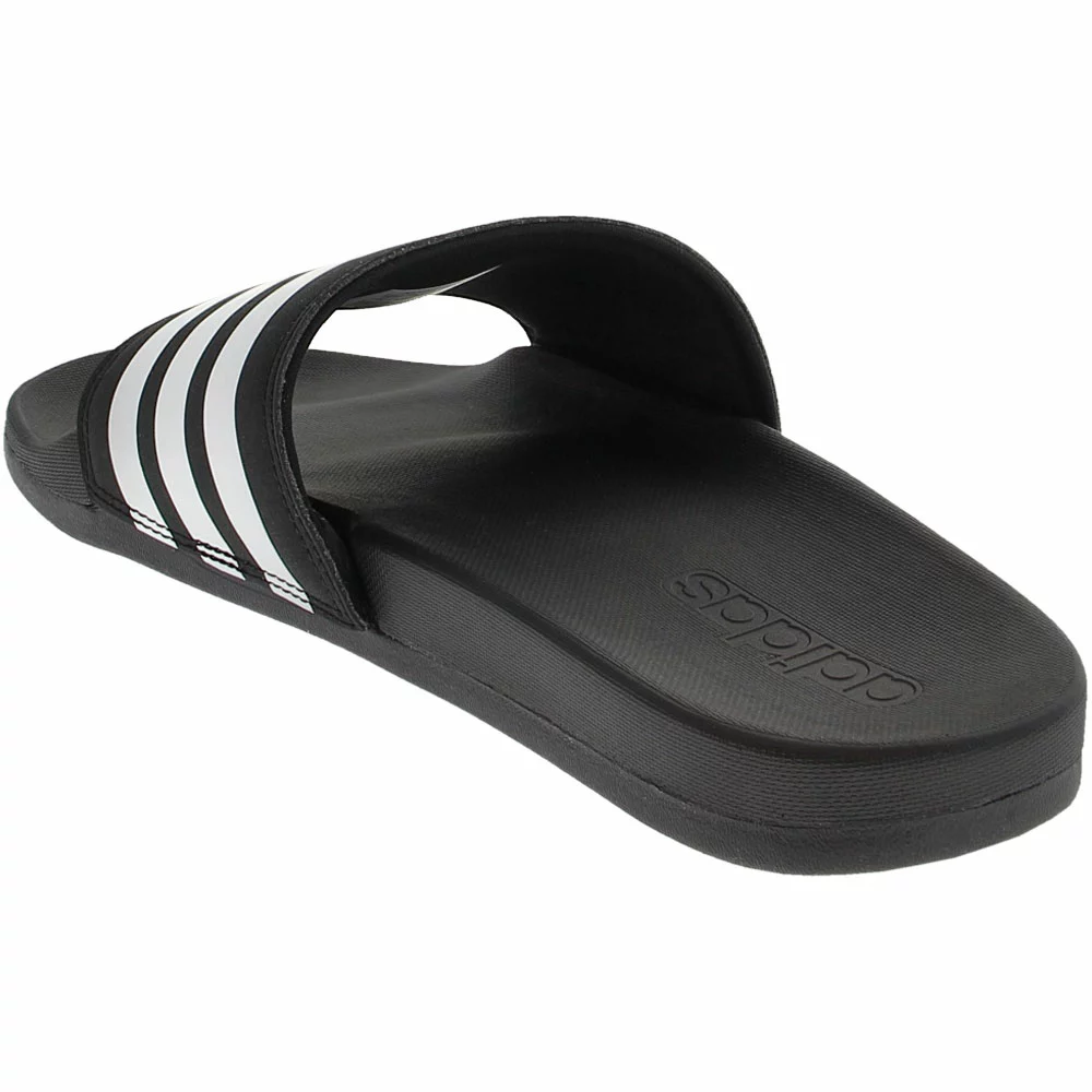 Adidas Adilette Cloudfoam Plus Logo Slides Sandals - Womens Black Black White - Image 3