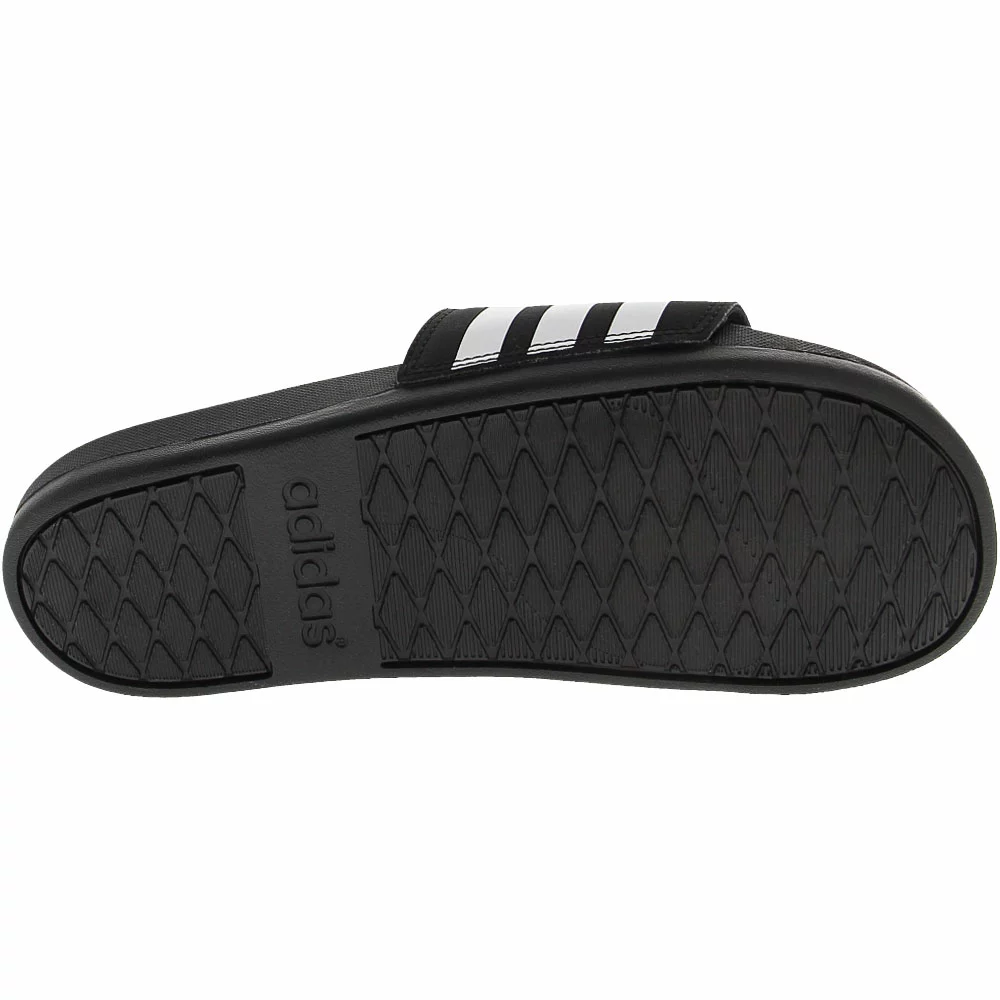 Adidas Adilette Cloudfoam Plus Logo Slides Sandals - Womens Black Black White - Image 4