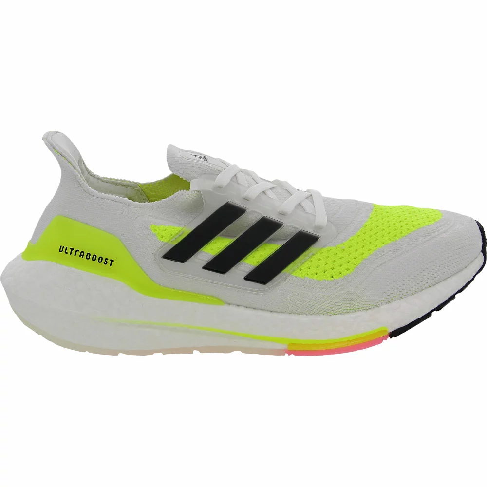 Adidas Ultraboost 21 Running Shoes - Womens White Black Yellow