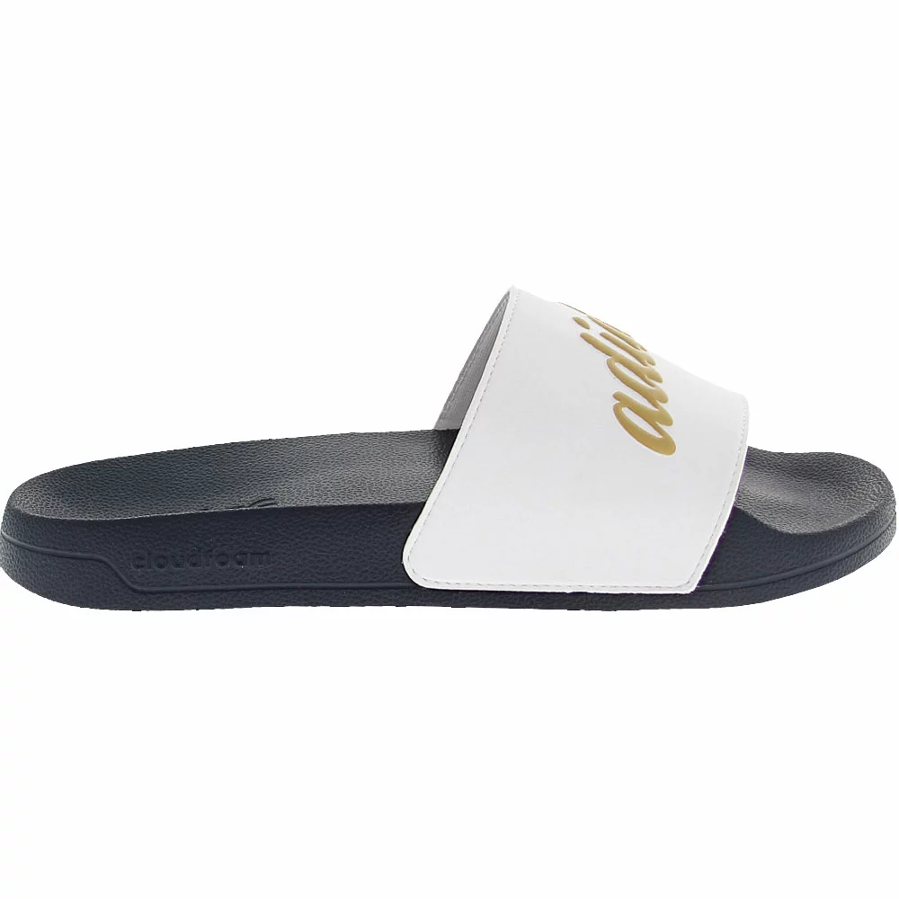Adidas Adilette Shower Retro Sandals - Womens White Gold Navy