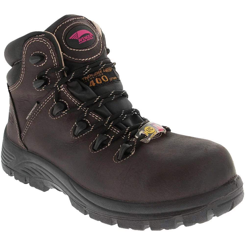 Avenger Work Boots 7130 Composite Toe Work Boots - Womens Brown - Image 2