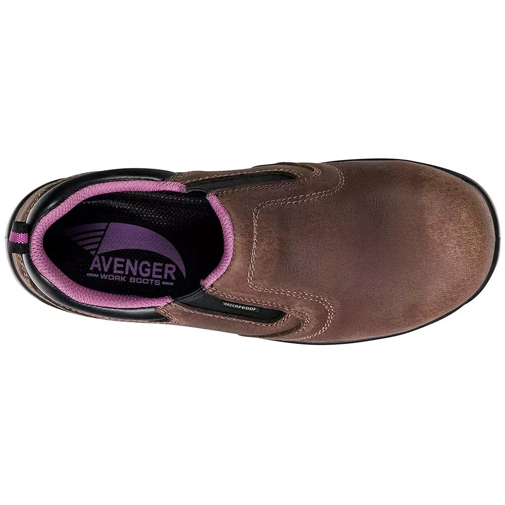 Avenger Work Boots 7165 Composite Toe Work Shoes - Womens Brown - Image 3