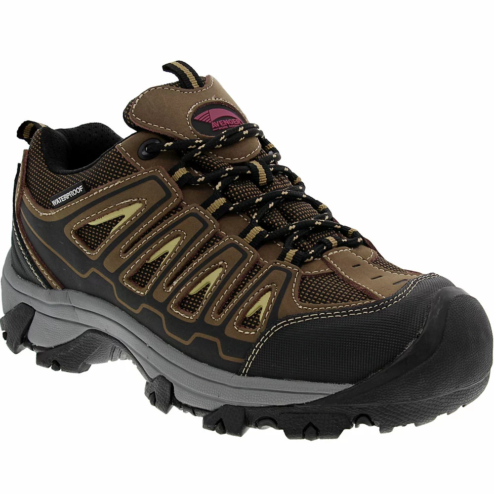 Avenger Work Boots Trench Safety Toe Work Boots - Womens Brown - Image 2