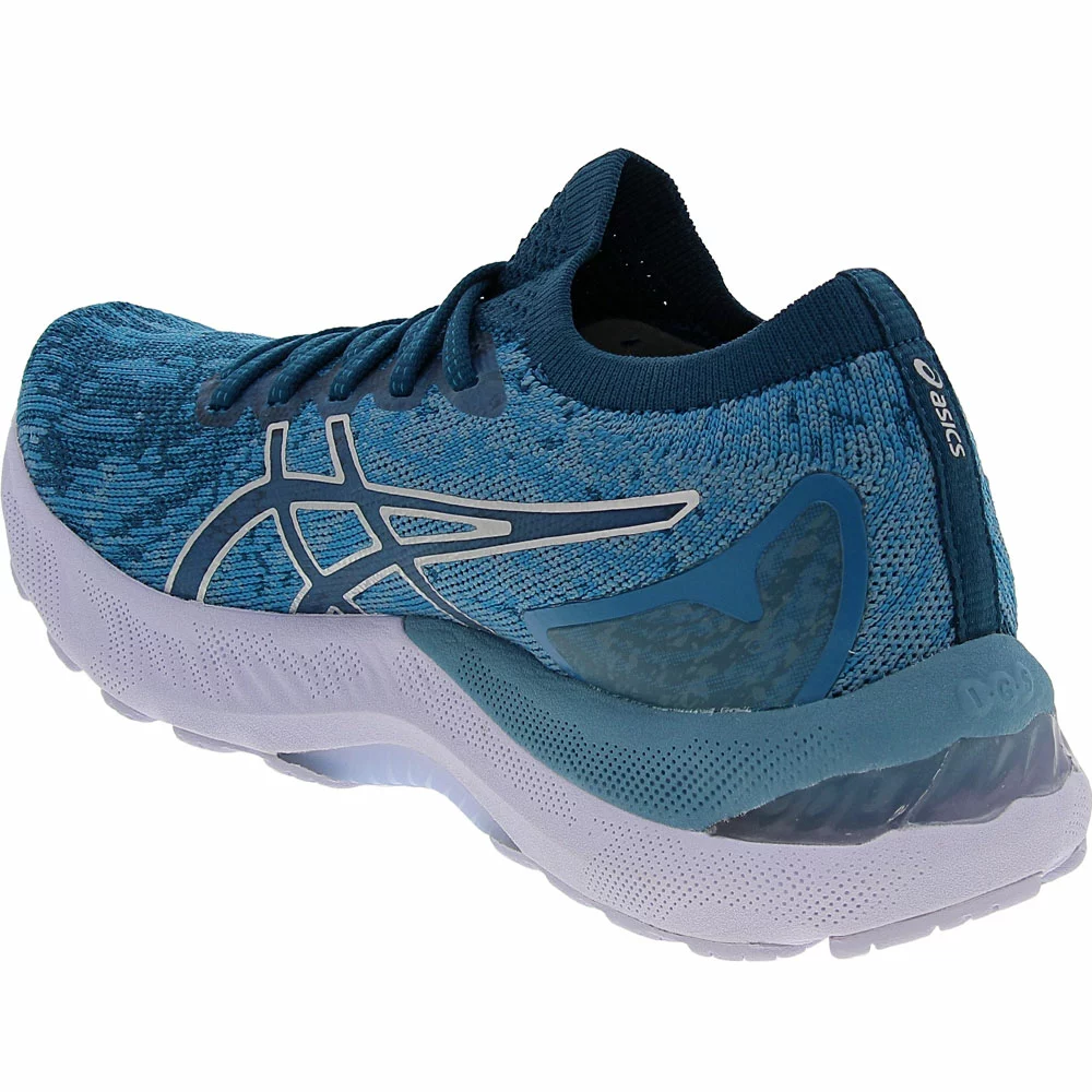 ASICS Gel Nimbus 23 Knit Running Shoes - Womens Grey Floss Mako Blue - Image 3