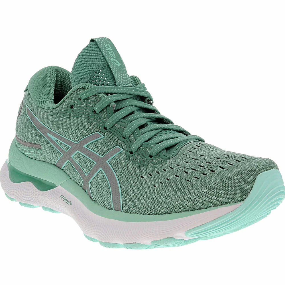 ASICS Gel Nimbus 24 Running Shoes - Womens Sage Clear Blue - Image 2