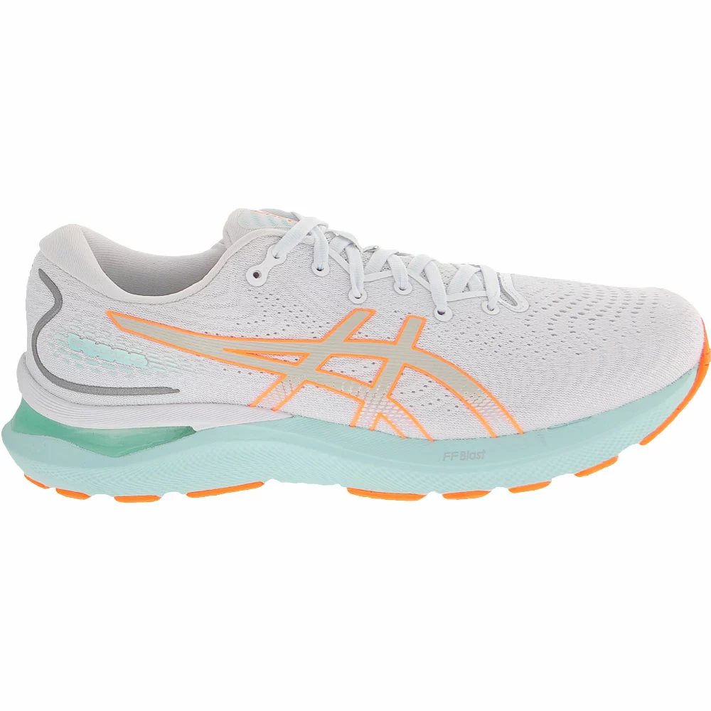 ASICS Gel Cumulus 24 Running Shoes - Womens White Orange Pop