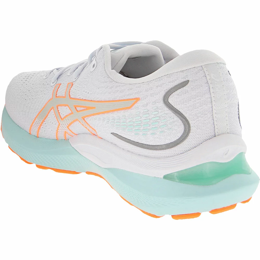 ASICS Gel Cumulus 24 Running Shoes - Womens White Orange Pop - Image 3
