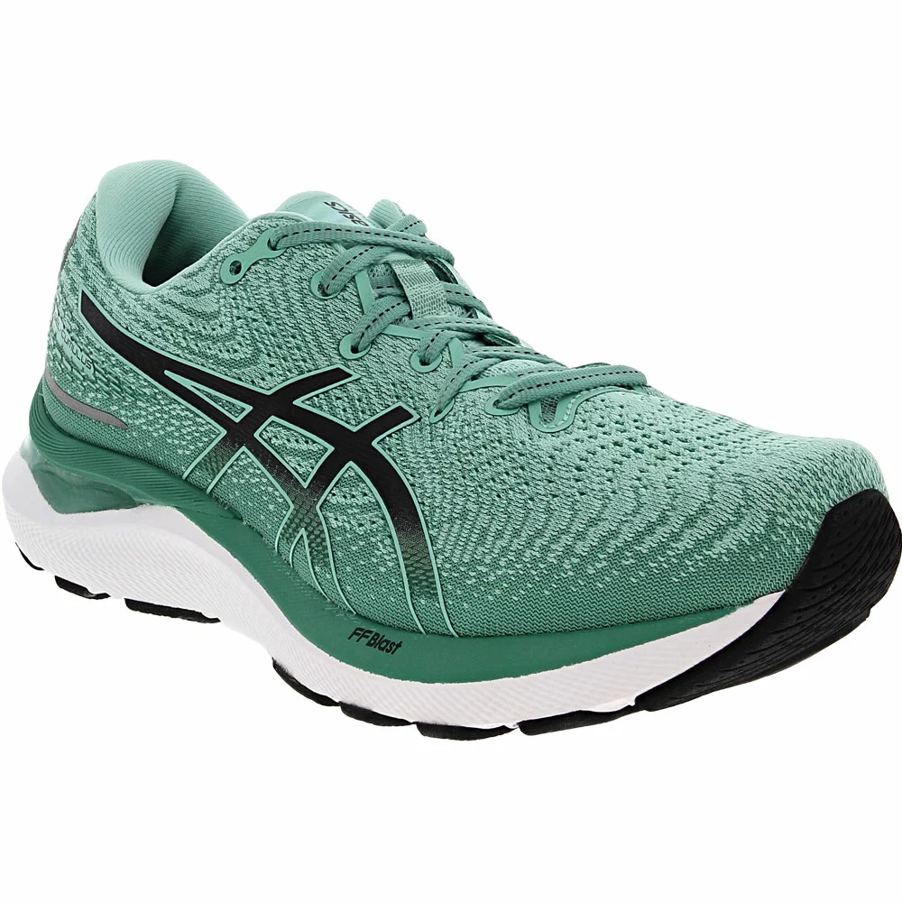 ASICS Gel Cumulus 24 Running Shoes - Womens Oasis Green Black - Image 2