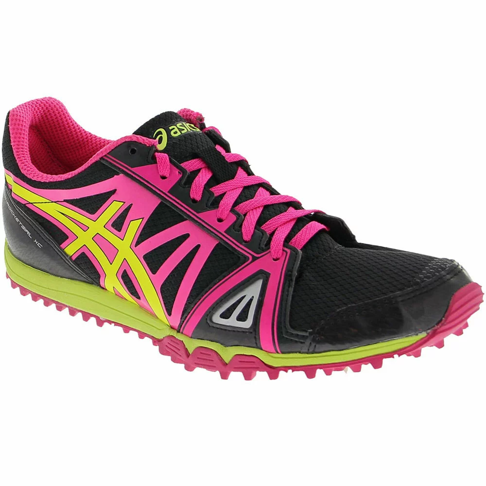 ASICS Hyper Rocketgirl Xc Running Shoes - Womens Black Hot Pink Flash Yellow - Image 2