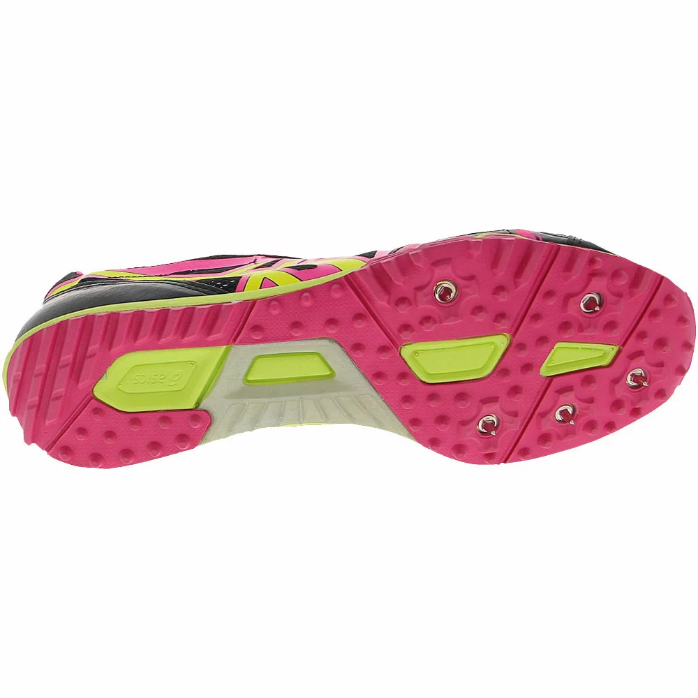 ASICS Hyper Rocketgirl Xc Running Shoes - Womens Black Hot Pink Flash Yellow - Image 4