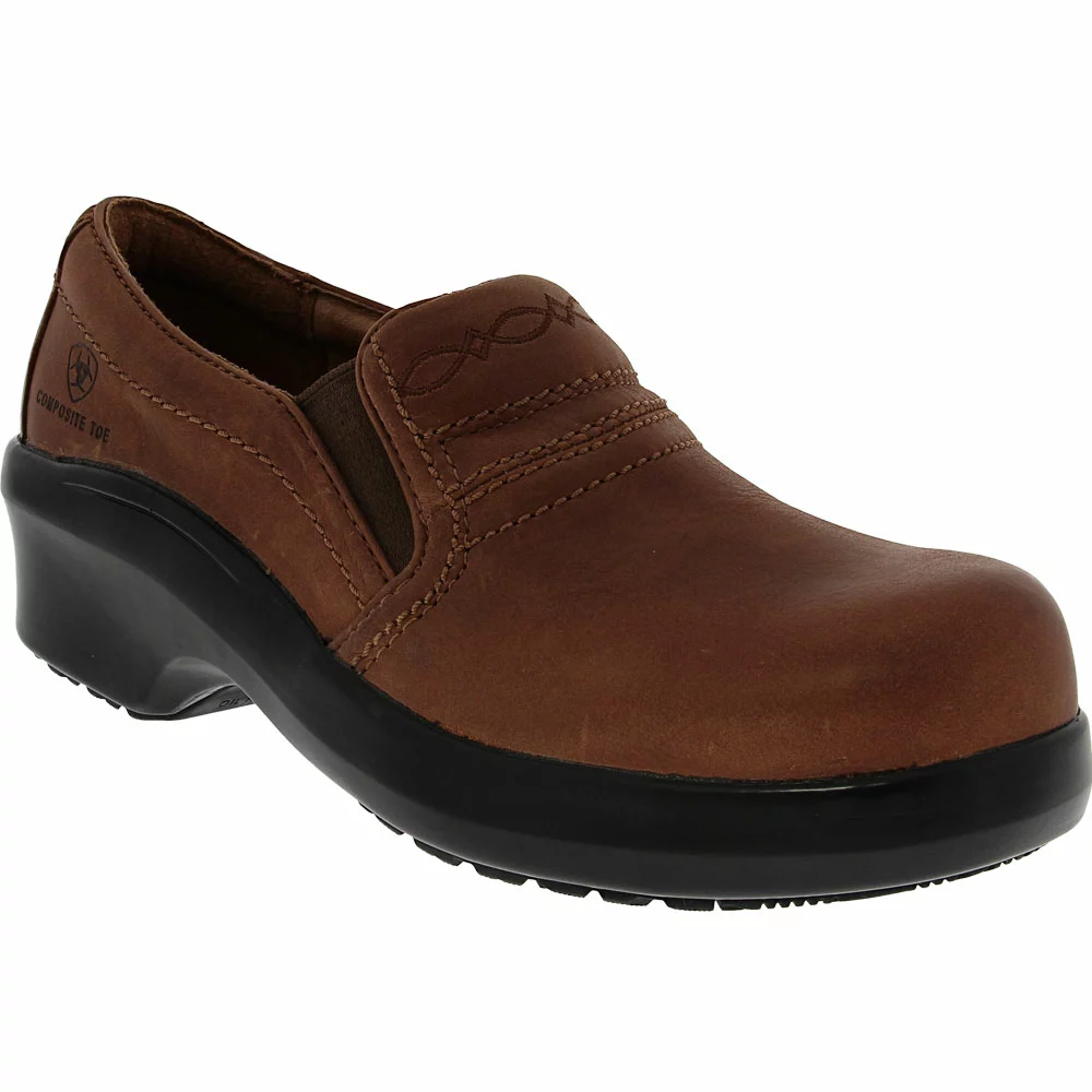 Ariat Boots Ariat Xpert Clog ESD Safety Work Shoes - Womens Brown - Image 2