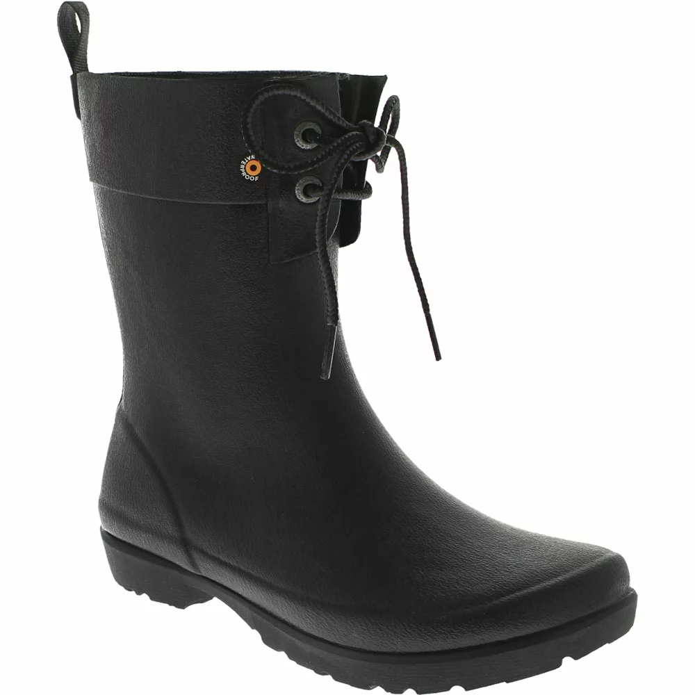 Bogs Boots Bogs Flora 2 Eye Boot Rain Boots - Womens Black - Image 2