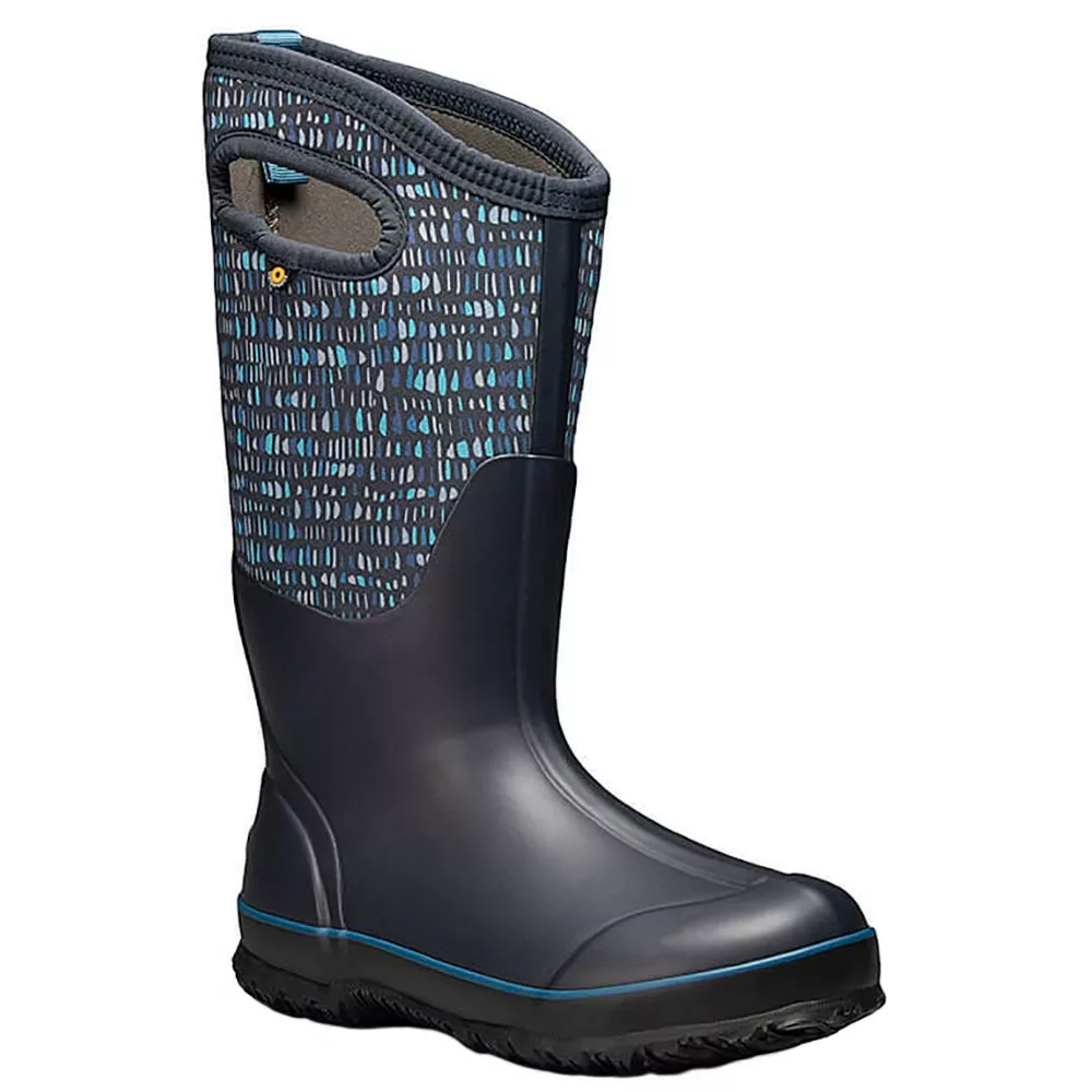 Bogs Boots Bogs Classic Tall Twinkle Rubber Boots - Womens Dark Blue Multi - Image 2