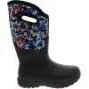 Bogs Boots Bogs Real Flower Wide Calf Rubber Boots - Womens Black Blue