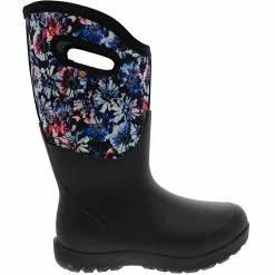 Bogs Boots Bogs Real Flower Wide Calf Rubber Boots - Womens Black Blue