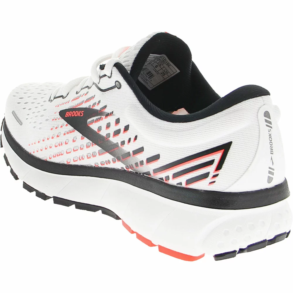 Brooks Ghost 13 Running Shoes - Womens White Pink - Image 3