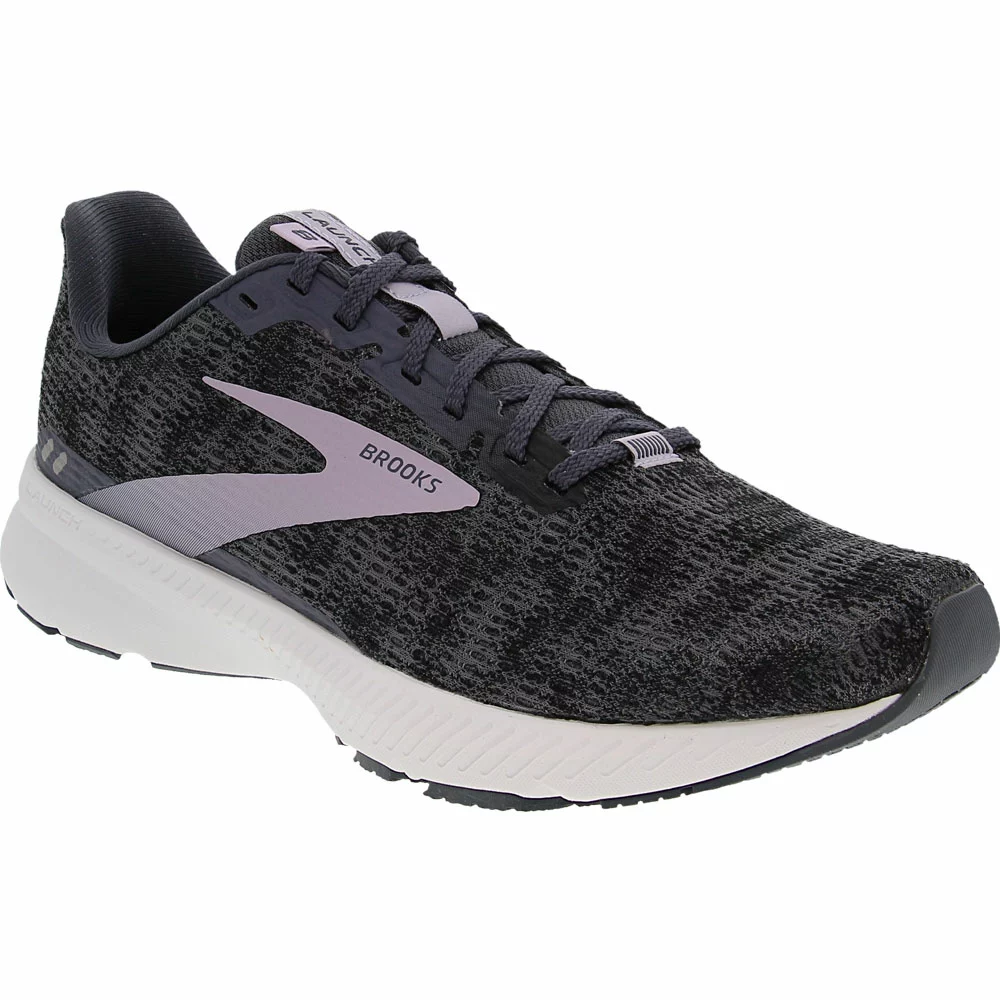Brooks Launch 8 Running Shoes - Womens Black Ombre Iris - Image 2