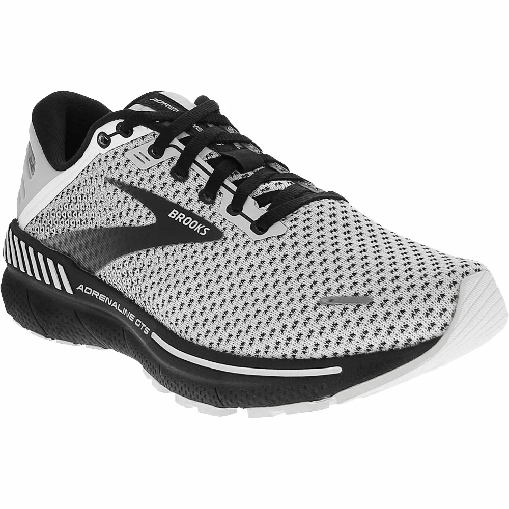 Brooks Adrenaline GTS 22 Running Shoes - Womens White Grey Black - Image 2