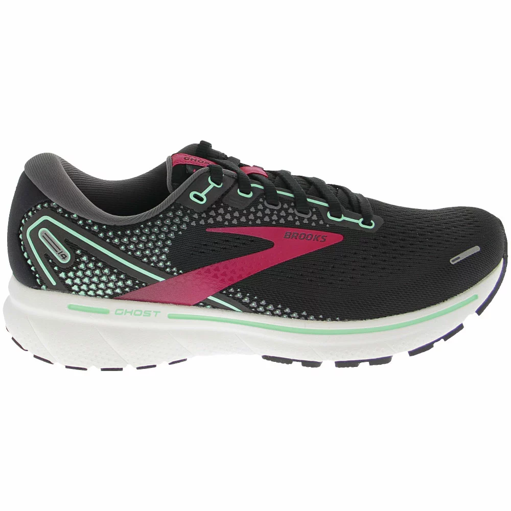 Brooks Ghost 14 Running Shoes - Womens Black Pink