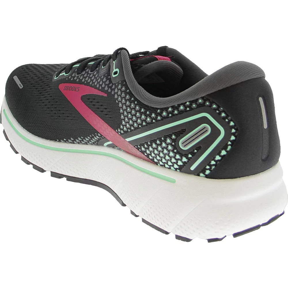 Brooks Ghost 14 Running Shoes - Womens Black Pink - Image 3
