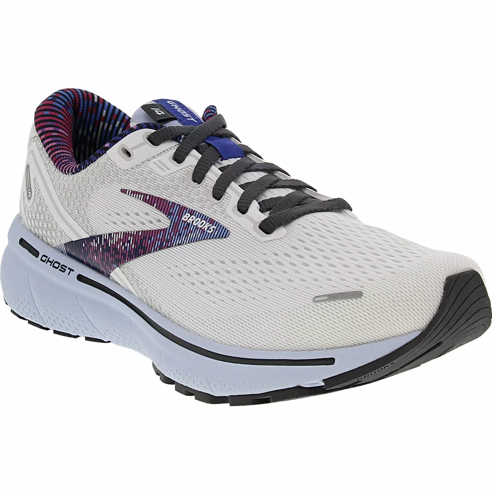 Brooks Ghost 14 Running Shoes - Womens White Ebony - Image 2
