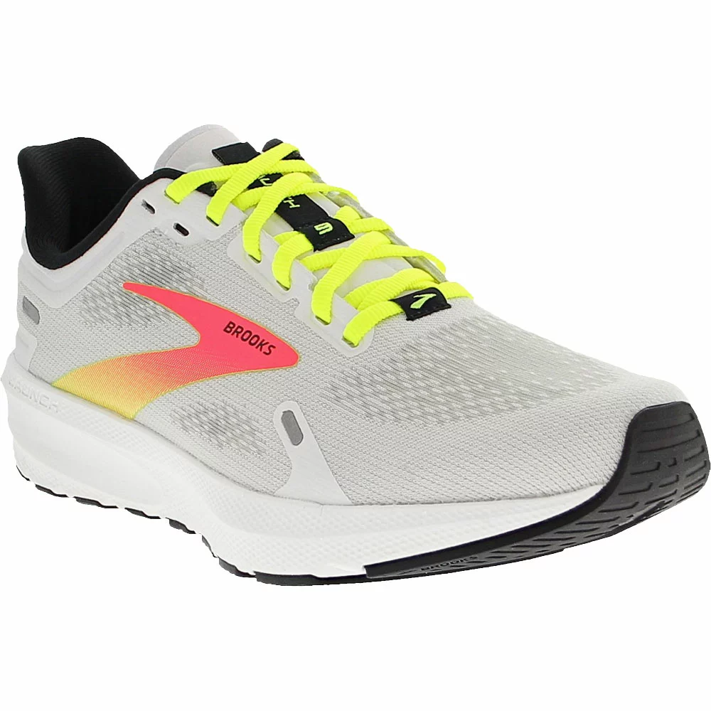 Brooks Launch 9 Running Shoes - Womens White Pink Nightlife - Image 2