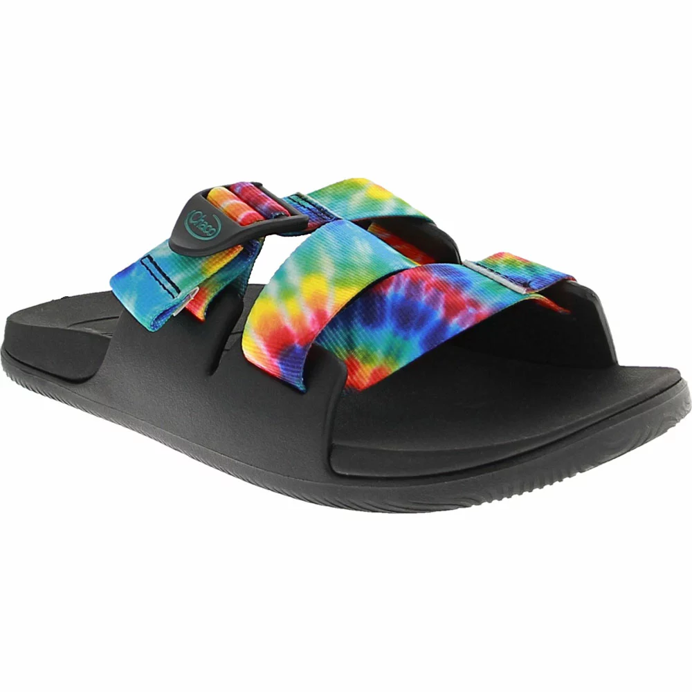 Chaco Chillos Slide Water Sandals - Womens Black Tie Dye - Image 2