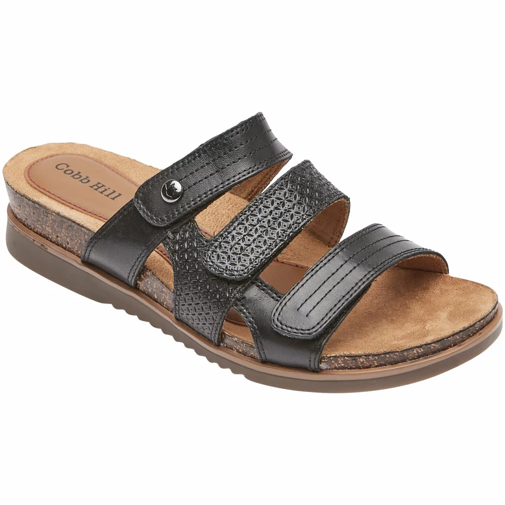 Cobb Hill May Slide Sandals - Womens Black - Image 2