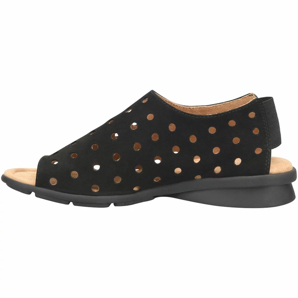 Comfortiva Petal Slip On Casual Shoes - Womens Black Nubuck - Image 3
