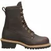 Carolina Boots Carolina 8 Inch EH Logger Steel Toe Work Boots CA1421 - Womens Dark Brown