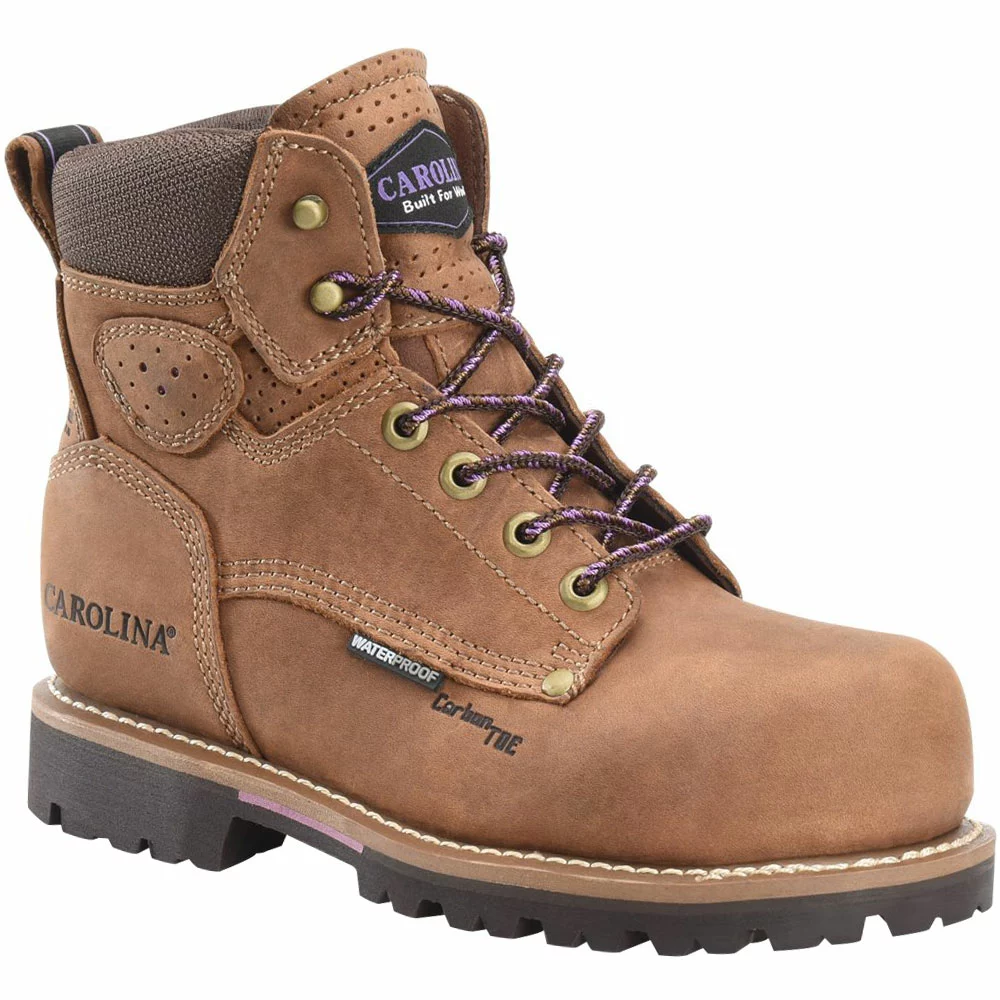 Carolina Boots Carolina CA1630 Womens 6" WP Comp Toe Work Boots Dark Brown - Image 2