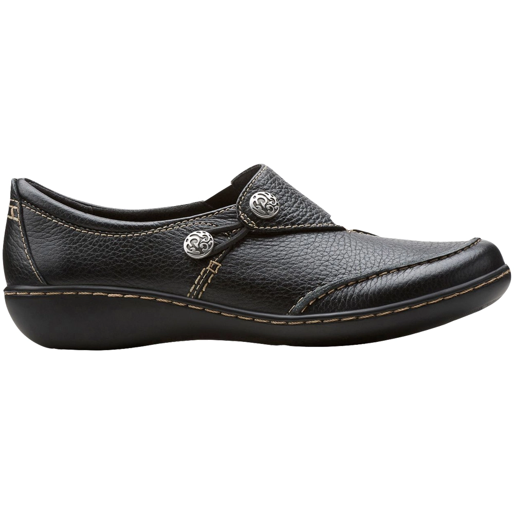 Clarks Ashland Lane Q Slip On Casual Shoes - Womens Black