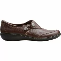 Clarks Ashland Lane Q Slip On Casual Shoes - Womens Redwood