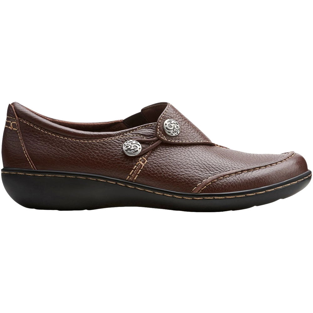 Clarks Ashland Lane Q Slip On Casual Shoes - Womens Redwood