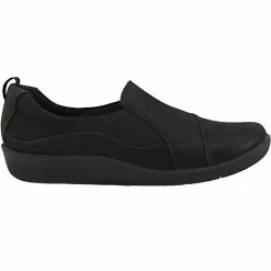 Clarks Sillian Paz Slip On Casual Shoes - Womens Black