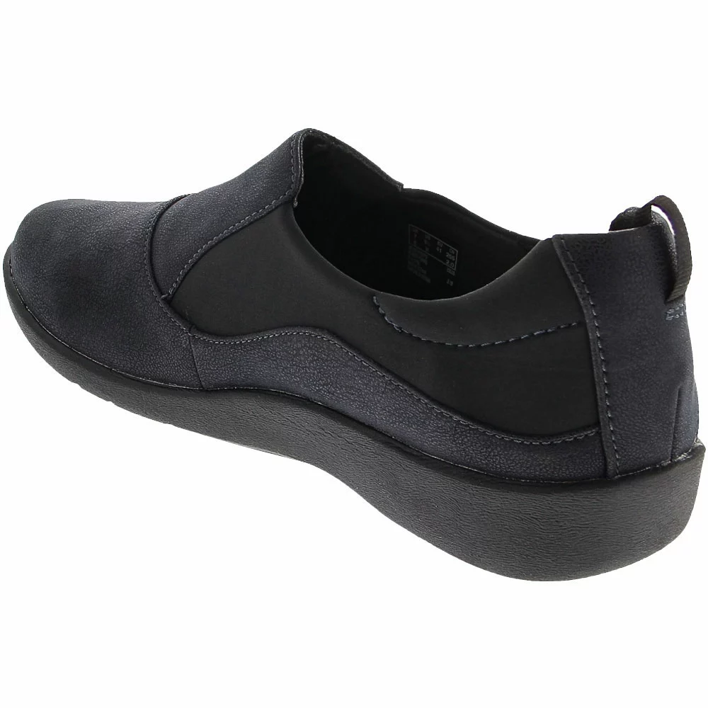 Clarks Sillian Paz Slip On Casual Shoes - Womens Navy - Image 3