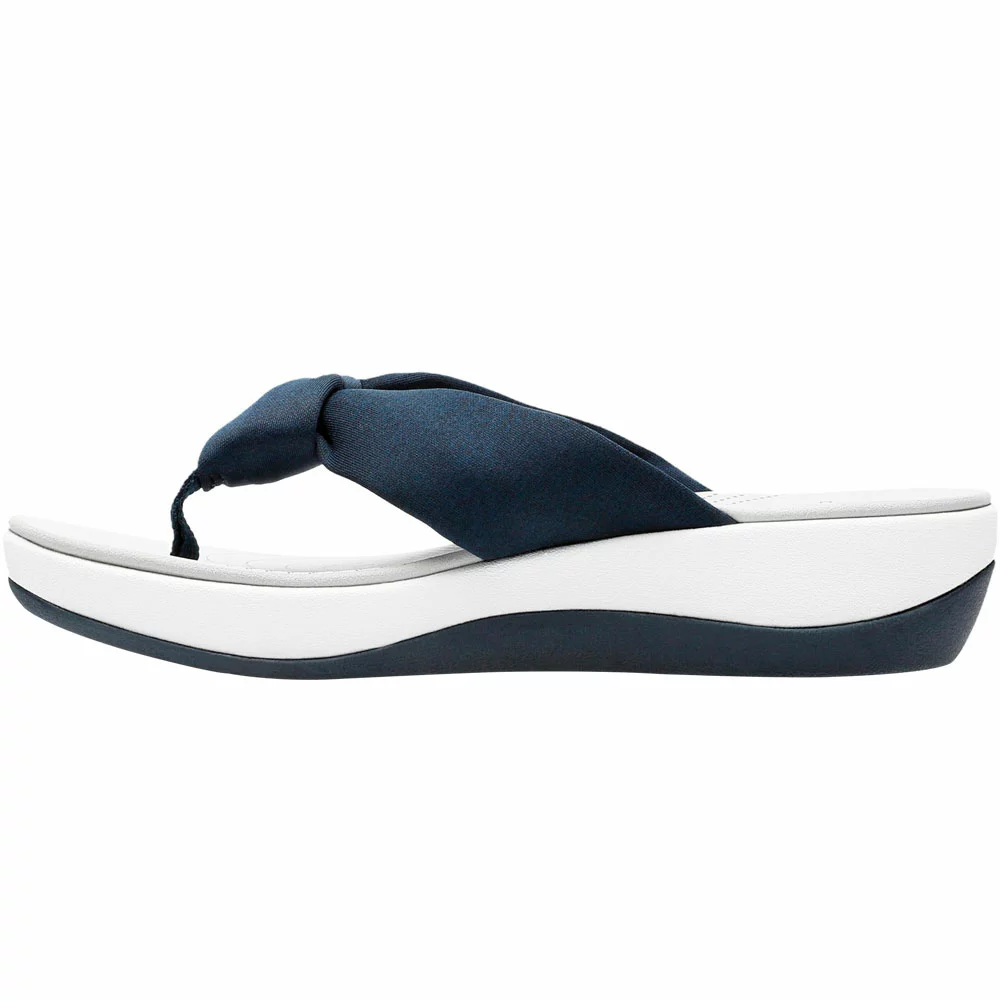 Clarks Arla Glison Flip Flops - Womens Blue White - Image 3