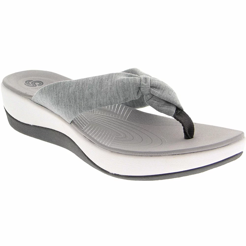 Clarks Arla Glison Flip Flops - Womens Grey - Image 2