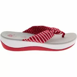 Clarks Arla Glison Flip Flops - Womens Red Stripe