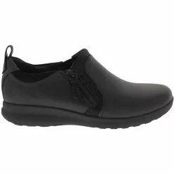 Unstructured By Clarks Adorn Zip Slip On Casual Shoes - Womens Black