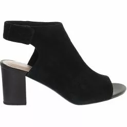 Clarks Deva Bell Sandals - Womens Black Suede
