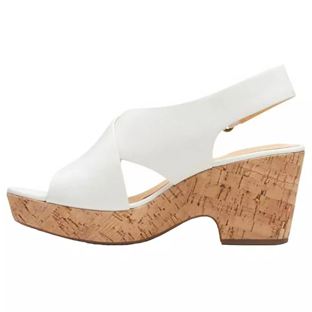 Clarks Maritsa Lara Sandals - Womens White - Image 3