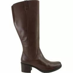 Clarks Hollis Moon Tall Dress Boots - Womens Mahogany