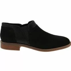 Clarks Camzin Mix Slip On Casual Shoes - Womens Black