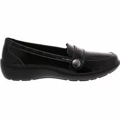 Clarks Cora Daisy Slip On Casual Shoes - Womens Black