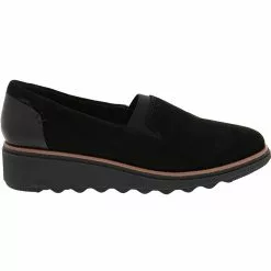 Clarks Sharon Dolly Slip On Casual Shoes - Womens Black