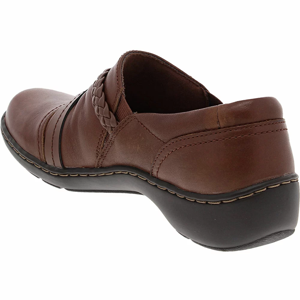 Clarks Cora Braid Slip On Casual Shoes - Womens Tan - Image 3