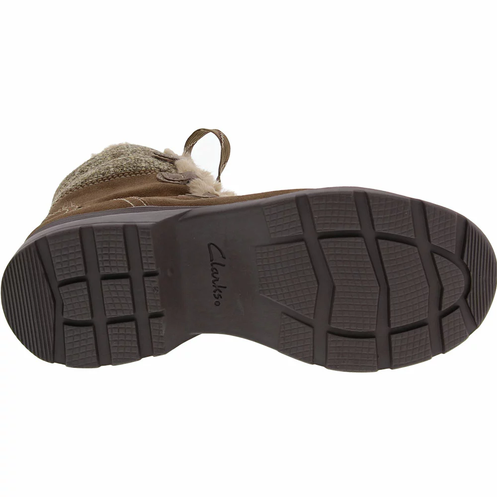 Clarks Aveleigh Zip Wp Winter Boots - Womens Taupe - Image 4