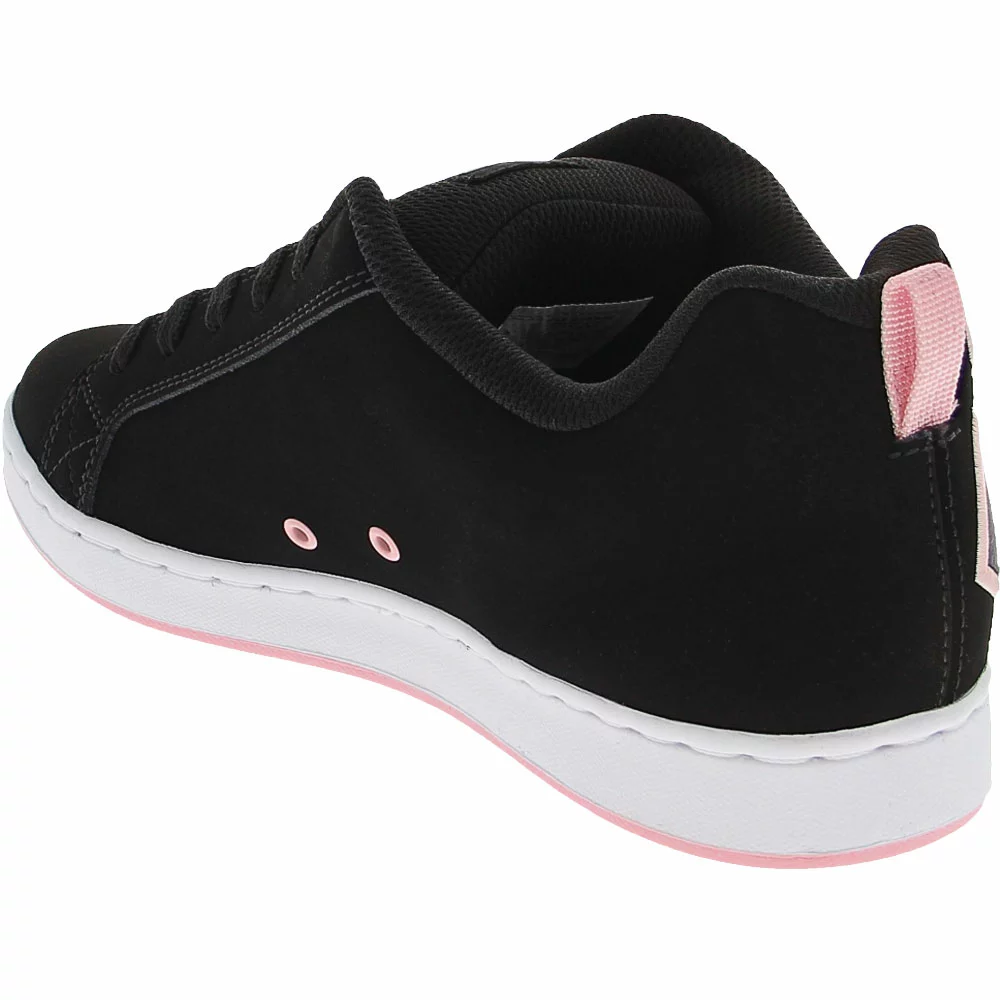 DC Shoes Court Graffik Skate Shoes - Womens Black Pink Black - Image 3